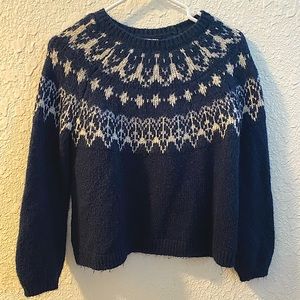 Navy Blue and White Old Navy Sweater Size XS